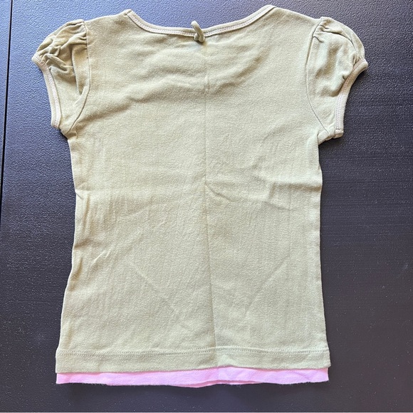 Y2K KnitWorks Butterfly Glitter Girls Tee Layered Puff Sleeve Top Size 6 - Picture 6 of 10